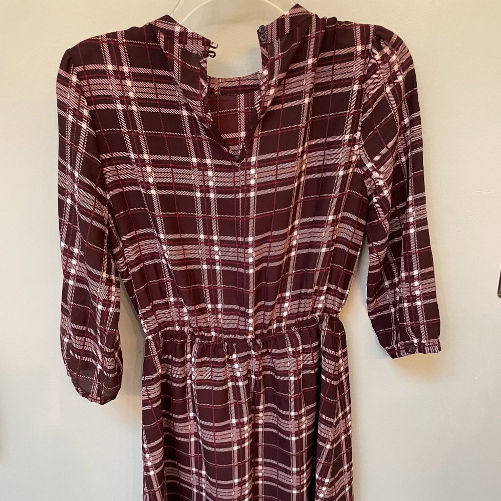 Forever 21 - Red Plaid Mid-Length Dress - Size Small - Great Condition